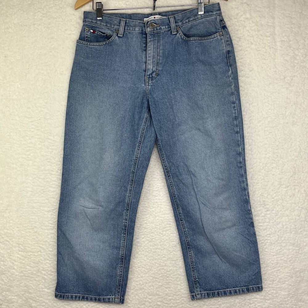 Tommy Hilfiger Vintage Straight Leg Jeans Medium Wash Blue Denim Women 10